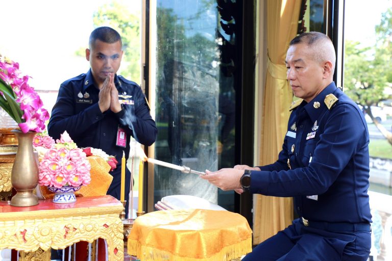 ๒ ตุลาคม ๒๕๖๘ พิธีสักการะสิ่งศักดิ์สิทธิ์ภายในกรมสื่อสารอิเล็กทรอนิกส์ทหารอากาศ